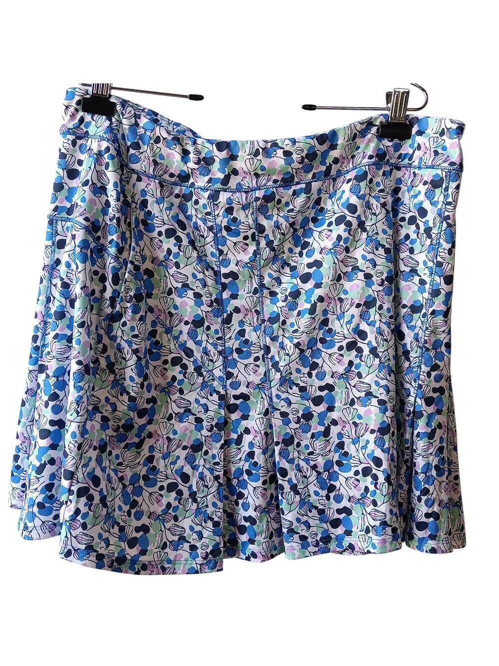 Bermuda Sands 2XL Skort Multi-Color Floral Side Hip Pockets Pleats